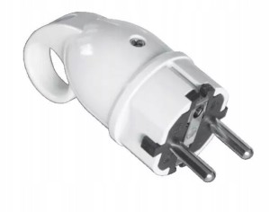 Wtyczka biała 230V WT16 D.3101N Pawbol