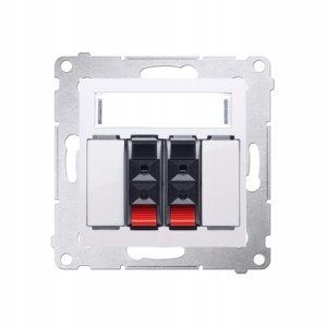 Simon 54 Gniazdo głośnikowe pod biały DGL32.01/11