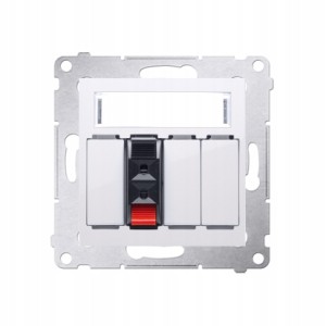 Simon 54 Gniazdo głośnikowe pojedyncze biały DGL31.01/11