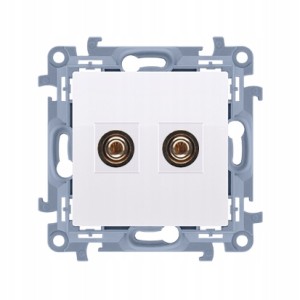 Simon 10 Gniazdo głośnikowe pojedyncze biały CGL2.01/11