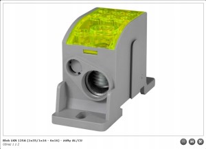 F2.0336 Blok LKN 125A (1x35/1x16 - 6x16) żółty