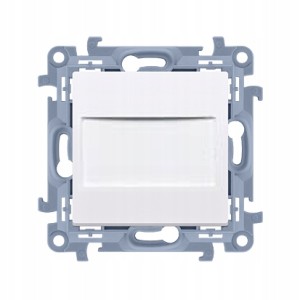 Simon 10 Zaślepka z mostkiem biały CPS.01/11