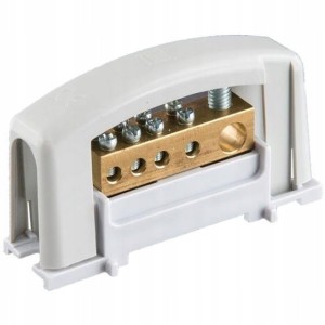 Zacisk ochronny 1x25 4x10 szary z pokrywą