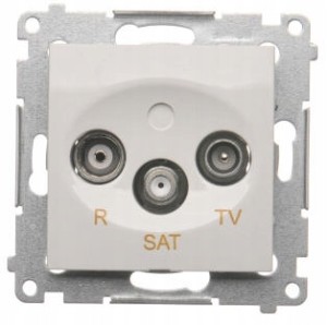 Simon 54 Gniazdo RTV-SAT końcowe biały DASK.01/11