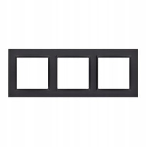 Simon 10 Ramka 3-krotna czarny CR3/49