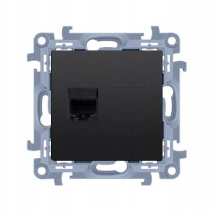 Simon 10 Gniazdo komputerowe kat.5e czarny C51.01/49