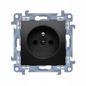 Simon 10 Gniazdo pojedyncze czarny CGZ1C.01/49