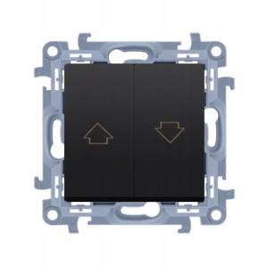 Simon 10 Przycisk żaluzjowy pojedyncze czarny CZP1.01/49