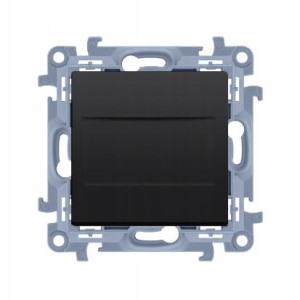 Simon 10 Zaślepka z mostkiem czarny CPS.01/49