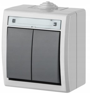 Łącznik natynkowy podwójny Aquant IP55