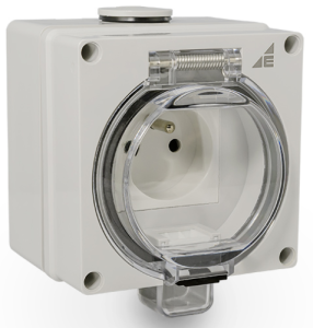 Gniazdo hermetyczne pojedyncze klapka IP66 Elektro-Plast
