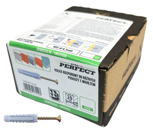 Kołek uniwersalny nylon z wkrętem 10x60 25szt Stalco