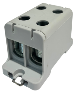 Złączka szynowa gwintowa al/cu 2x50mm2 szary