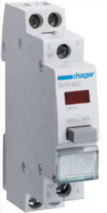 Przycisk sterowniczy 1NO+1NC LED czerwony 230V Hager SVN452