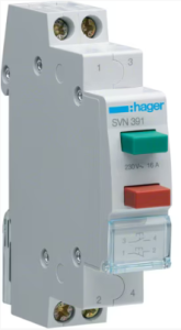 Przycisk sterowniczy podwójny 1NO+NC 230V Hager SVN391