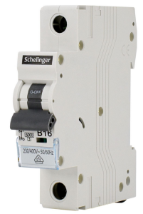 Wyłącznik nadprądowy bezpiecznik 1P B 16A 6kA VDE Schelinger