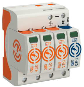 Ogranicznik przepięć ochronnik B+C T1+T2 V50-3+NPE-280 OBO