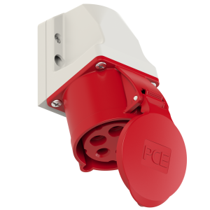Gniazdo siłowe stałe 32A 5p 400V IP44 PCE 125-6 mała obudowa