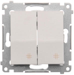 Simon 54 Łącznik krzyżowy podwójny biały DW7/2.01/11