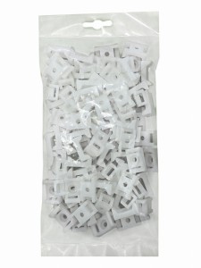 Uchwyt siodełko mocujące do opasek zaciskowych 4,8mm Białe 100szt