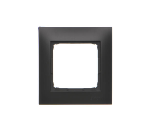 Simon 54 czarny mat Ramka poziom/pion 1- krotna  DR1/49