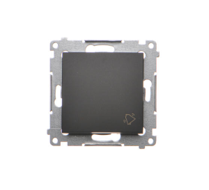 Simon 54 czarny mat Przycisk "dzwonek" DD1.01/49