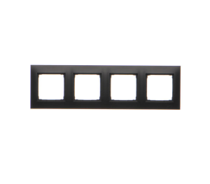 Simon 54 czarny mat Ramka poziom/pion 4- krotna  DR4/49