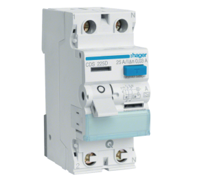 Hager Wyłącznik różnicowoprądowy CDS225D 1-faz 25A 30mA Typ A QuickConnect