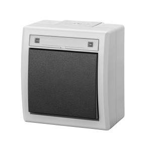 AQUANT Łącznik pojedynczy/schodowy n/t hermetyczny IP55