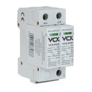 Ogranicznik przepięć fotowoltaiczny DC PV30 klasy T2 (C) 2P 1000V