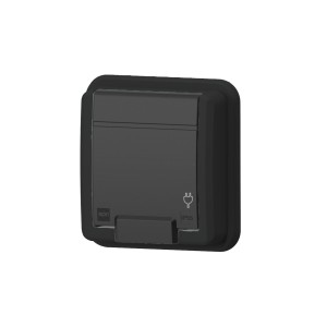 AQUANT Gniazdo podtynkowe z/u IP55 antracyt